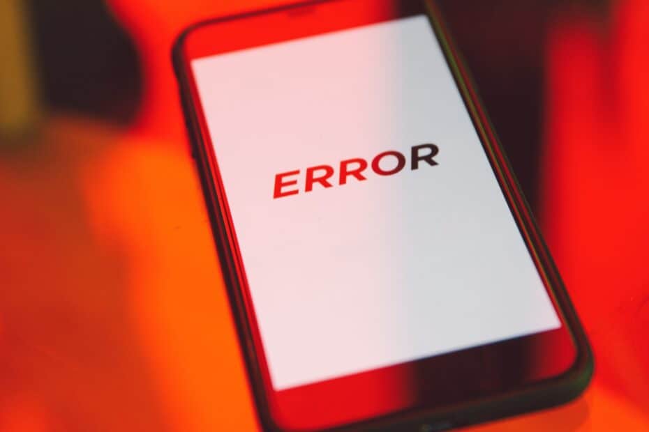 Black Smartphone Displaying Error