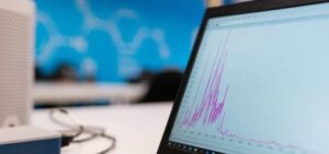 Graph on Laptop Screen