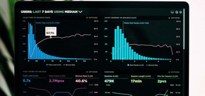 Performance Analytics Displayed on a Laptop Screen